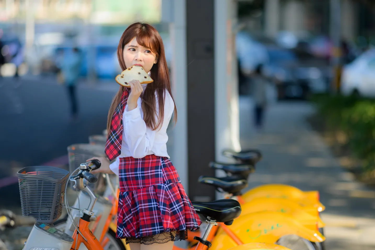 [Mzsock] NO.233 Student uniform high heels street photography#[105P]-72